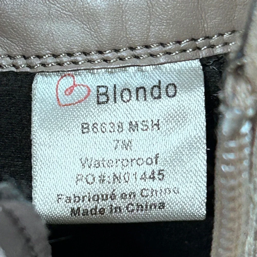 Blondo Waterproof‎ Suede Braided Zip Ankle Boots Women's Size 77 - Picture 9 of 12